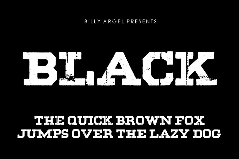 BLACK Schriftart