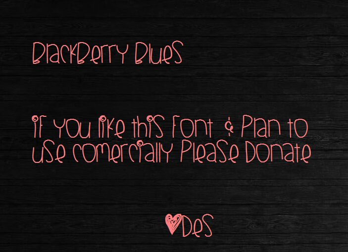 BlackberryBlues Font