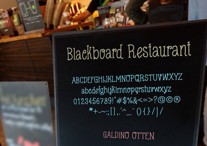 Blackboard Restaurant Schriftart