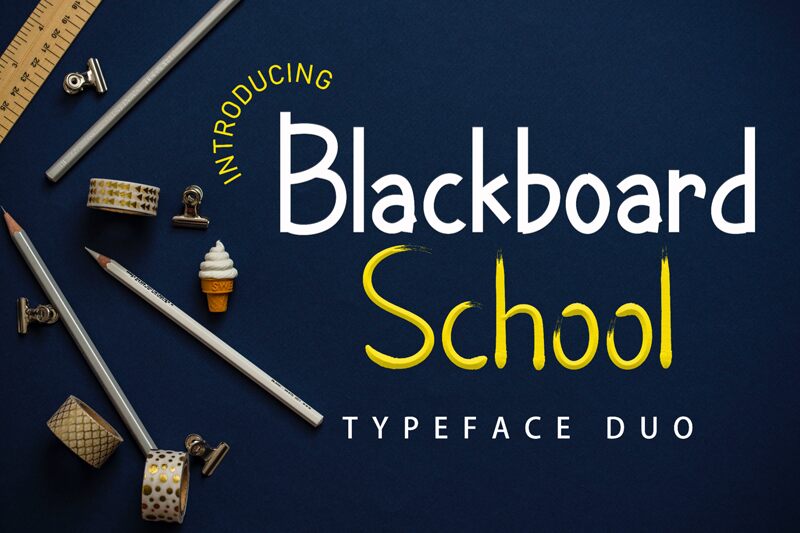 Blackboard School Awesome Czcionka