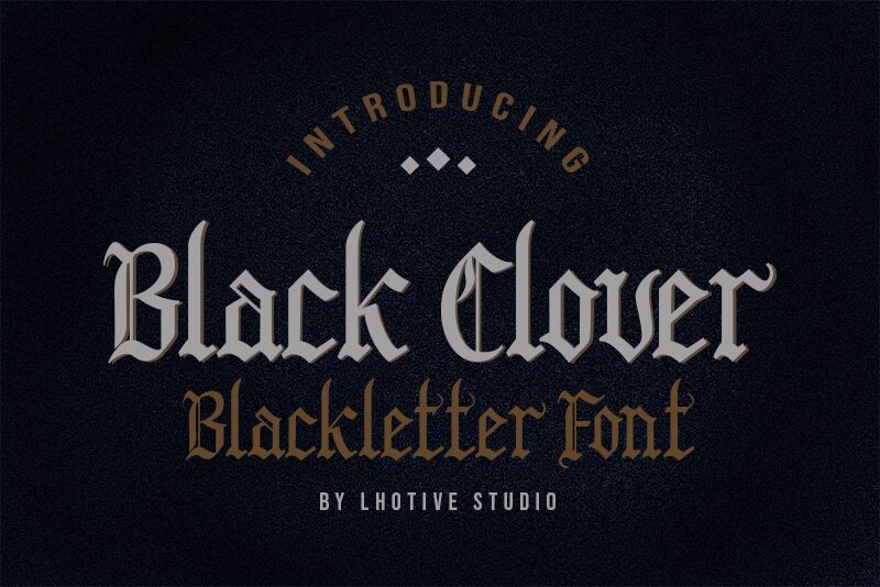 Black Clover Font Schriftart