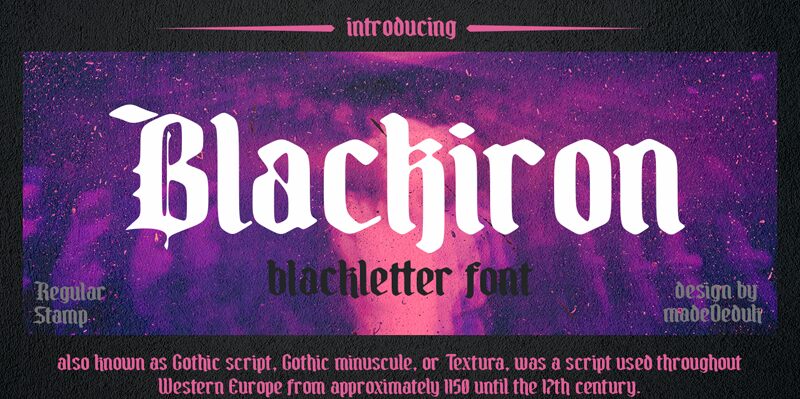 Blackiron Schriftart