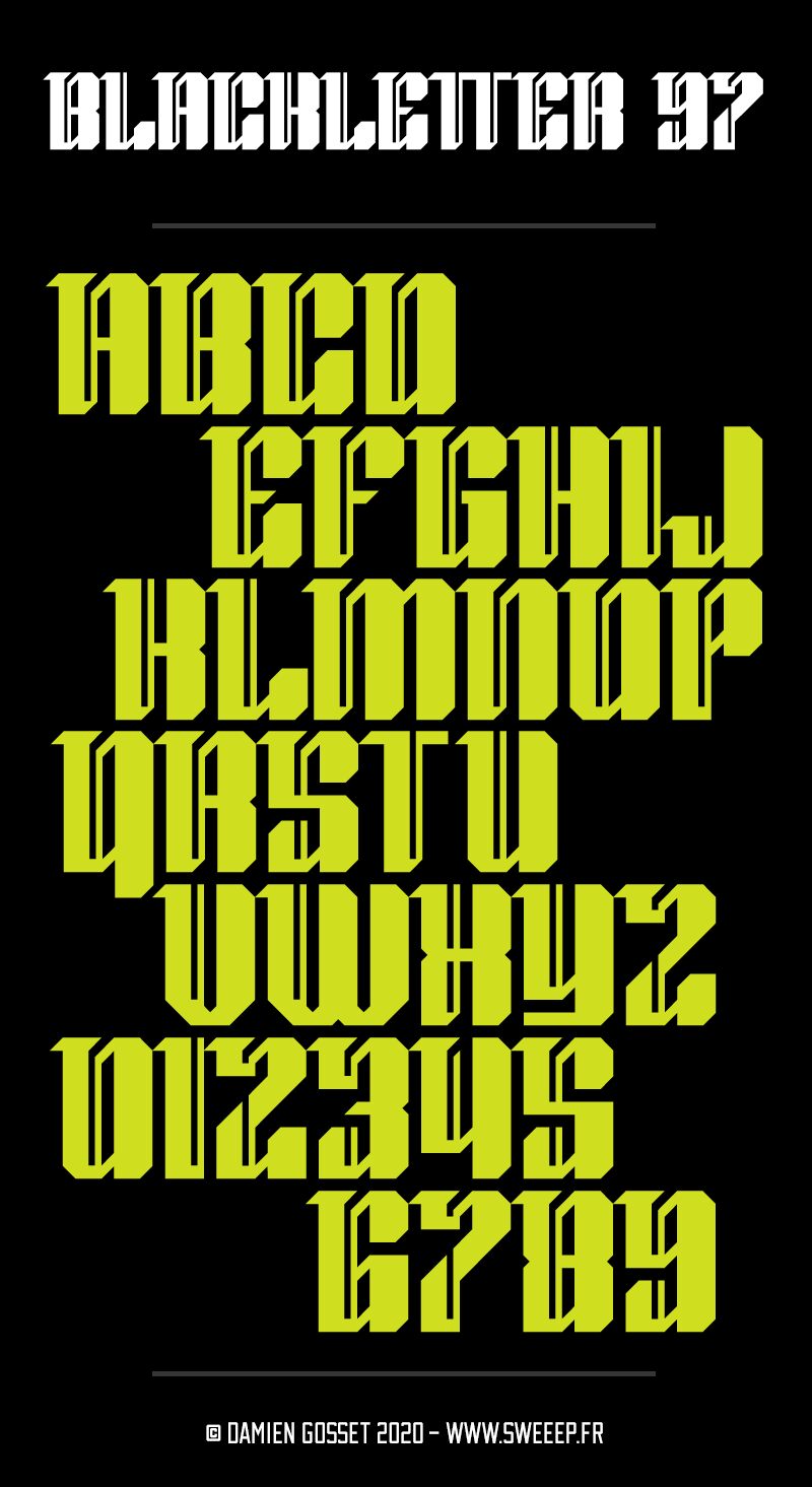 Blackletter 97 Carattere