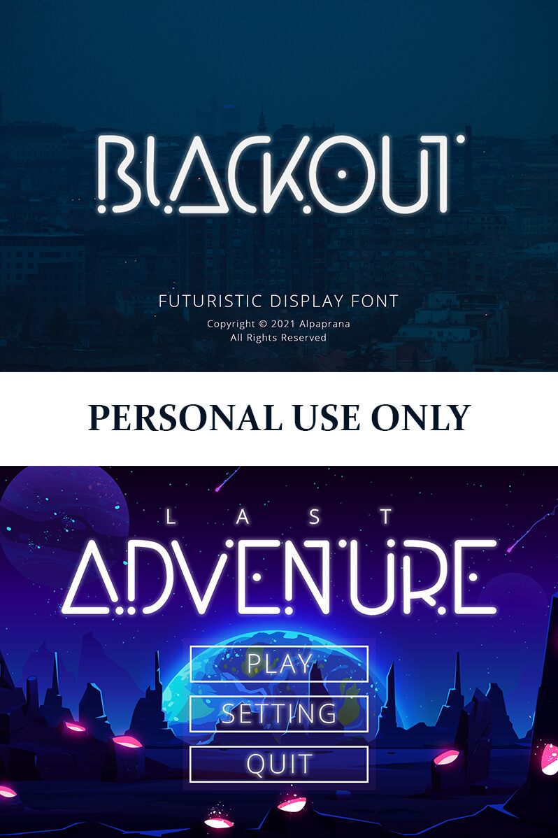 Blackout Czcionka
