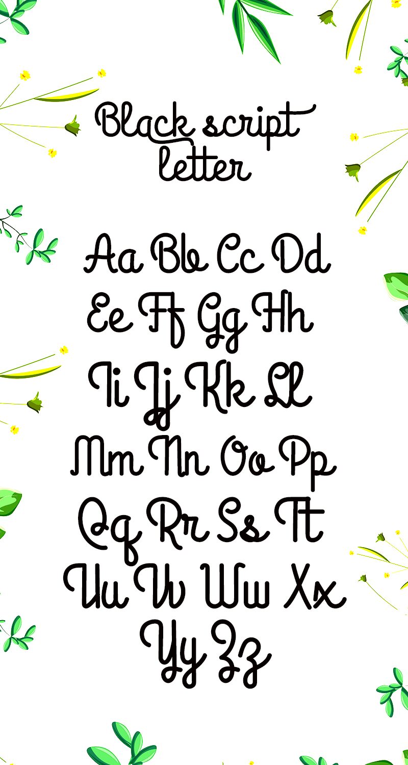 Blackscript Letter Schriftart