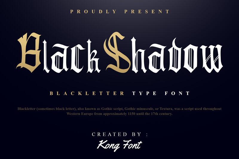 Blackshadow font