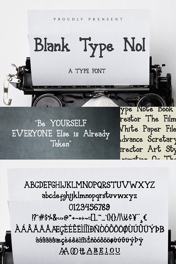 Blank Type Nol Czcionka