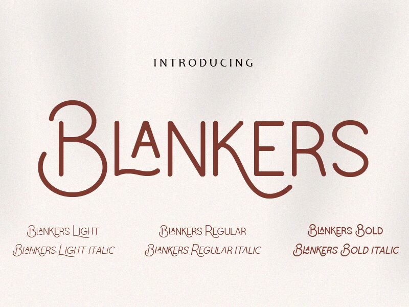 Blankers Schriftart