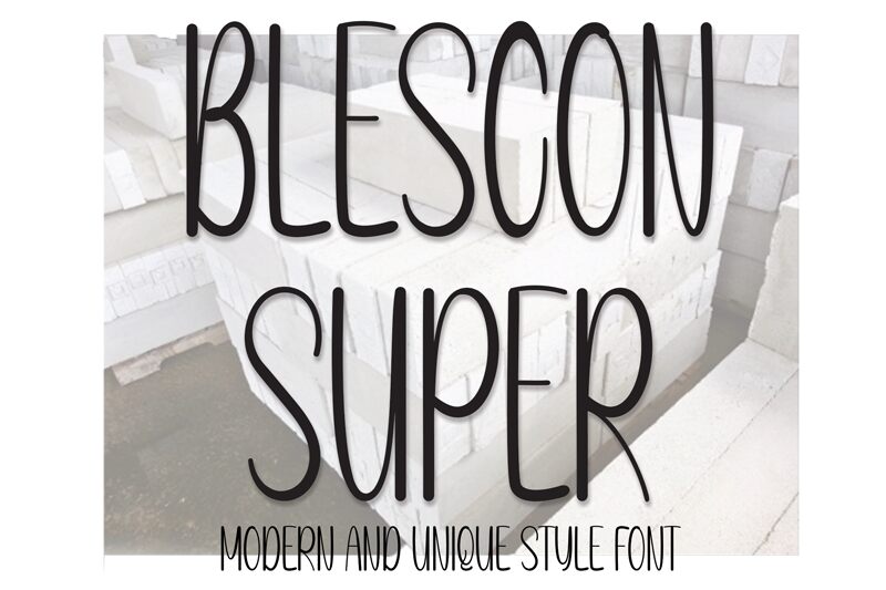 BLESCON SUPER Schriftart