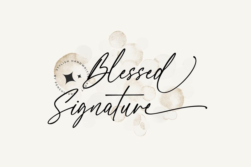 Blessed Signature Schriftart