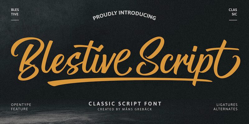 Blestive Script Carattere
