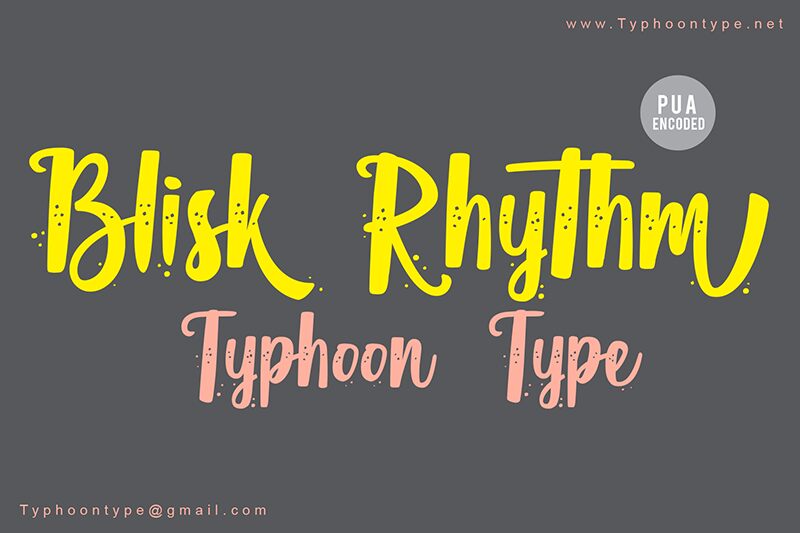Blisk Rhythm الخط