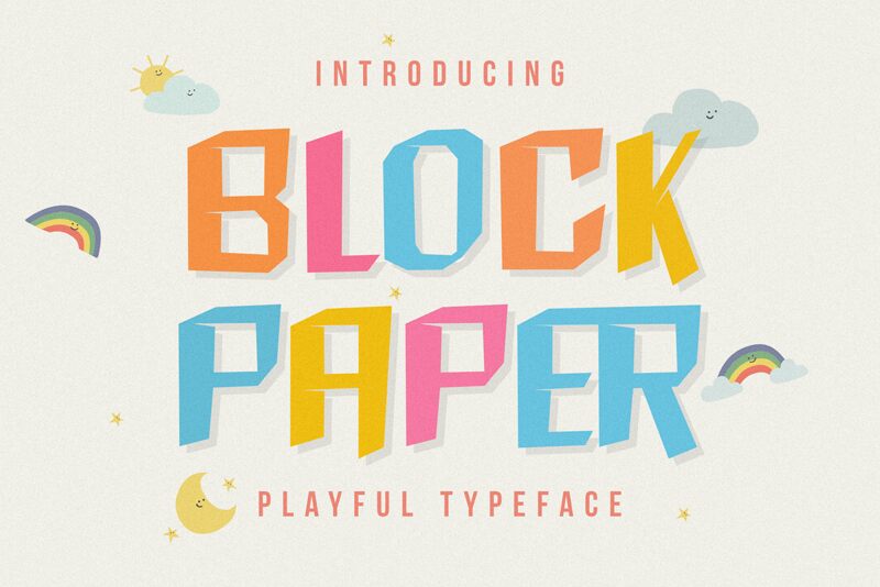 Block Paper Schriftart