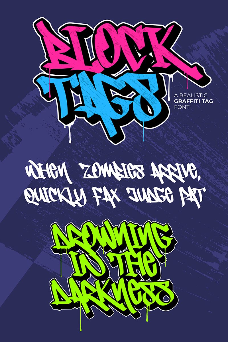 Block Tags Schriftart