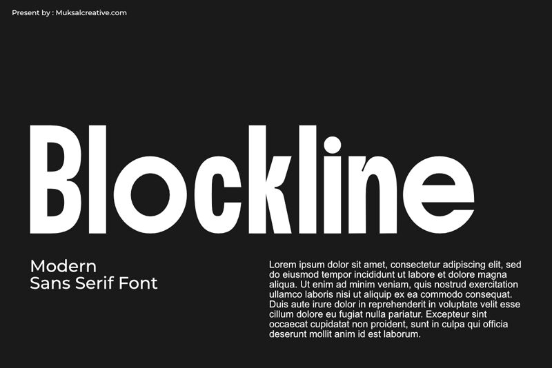 Blockline Schriftart