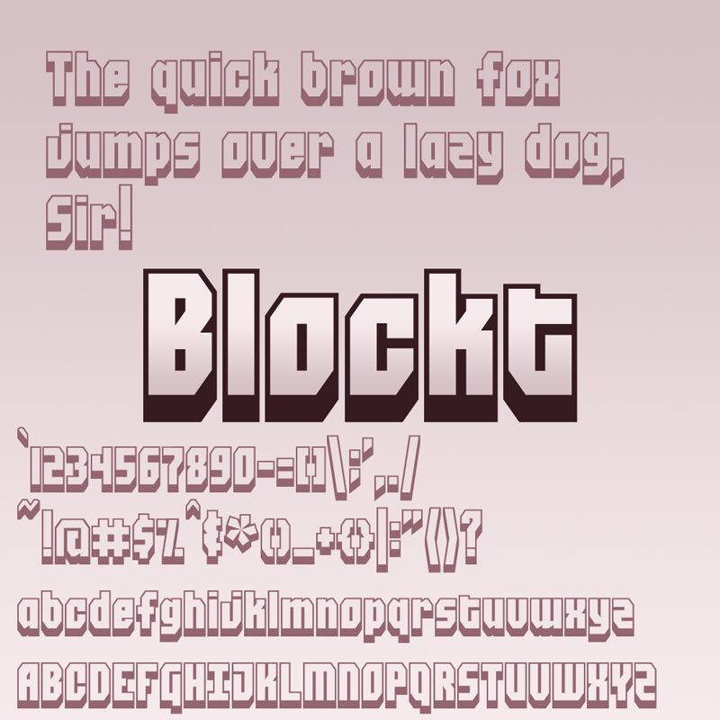 Blockt Schriftart