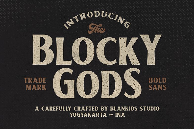 Blocky Gods Czcionka