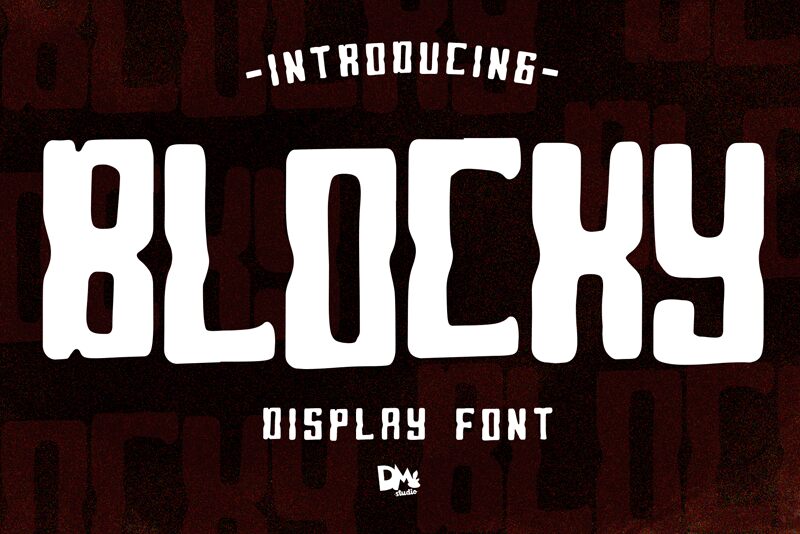 Blocky Schriftart