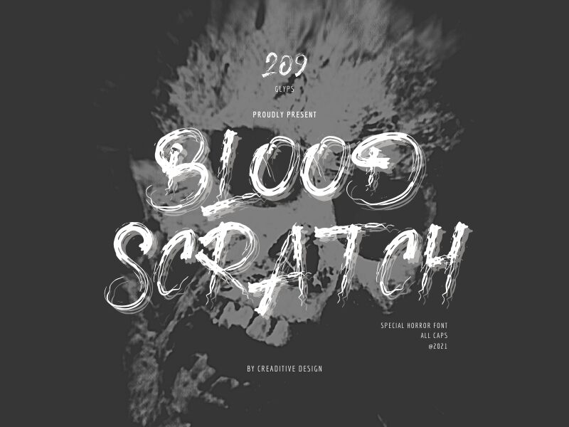Blood Scratch Czcionka