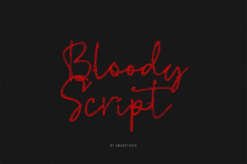 Bloody Script Шрифт
