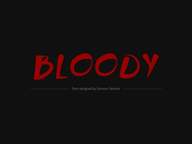 Bloody Schriftart
