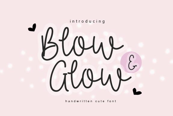 Blow  Glow Schriftart