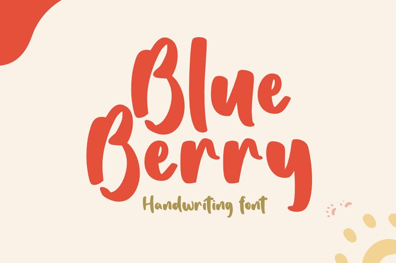 Blue Berry Schriftart