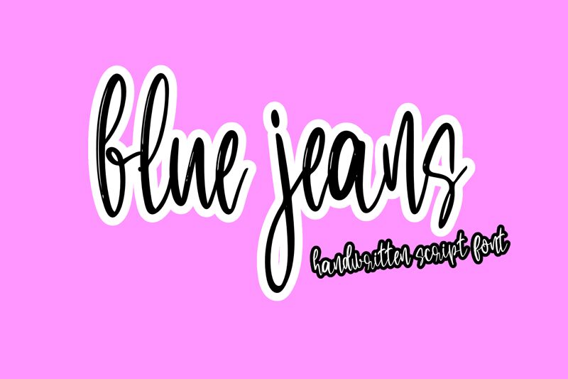 Blue Jeans Schriftart