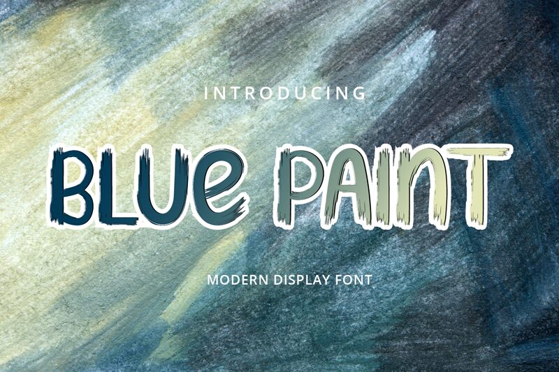 Blue Paint Schriftart