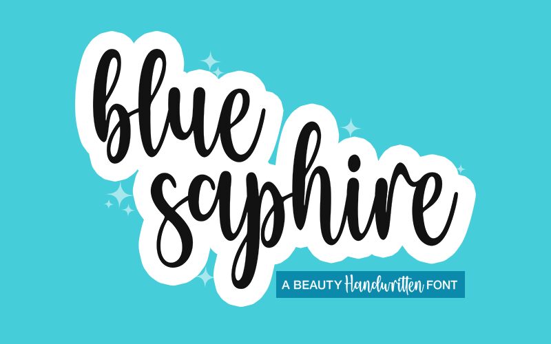 Blue Sapphire Schriftart