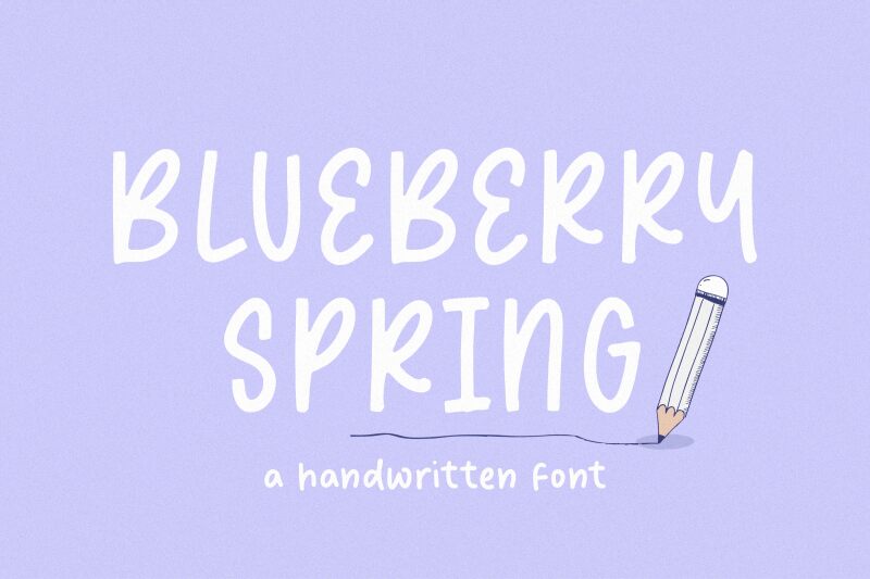 blueberry spring Schriftart