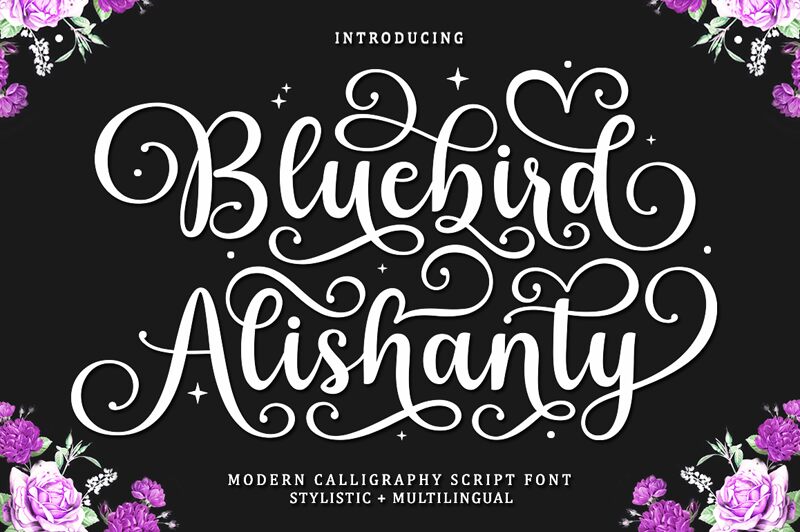 Bluebird Alishanty Schriftart