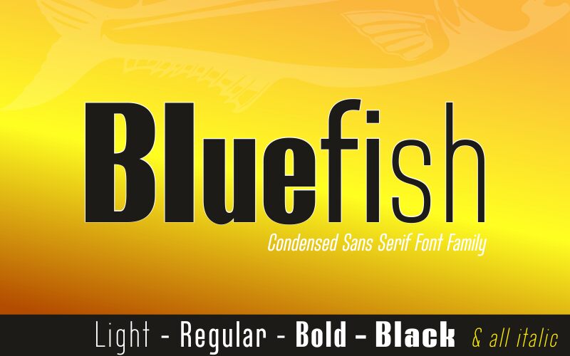 Bluefish Schriftart