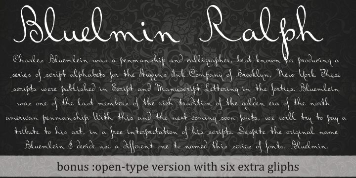 Bluelmin Ralph Schriftart