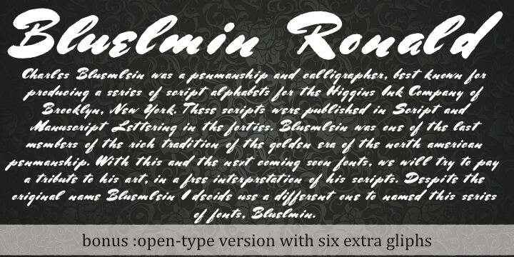Bluelmin Ronald Schriftart