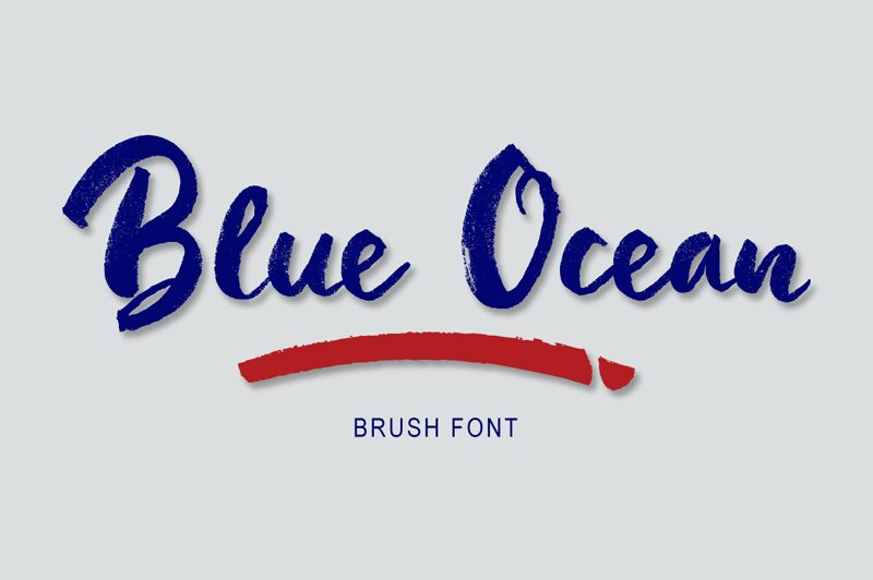 Blue Ocean Brush Font