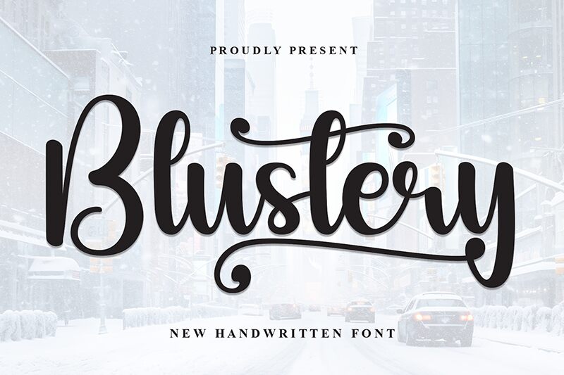 Blustery الخط 