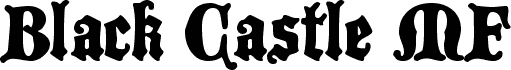 Preview of the Black Castle MF font