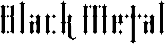 Black Metal Regular font