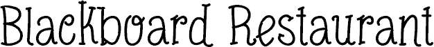 Blackboard Restaurant Regular font