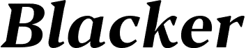 Blacker Text Bold Italic