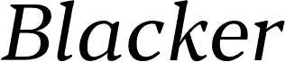 Blacker Text Book Italic