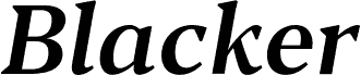 Blacker Text Medium Italic