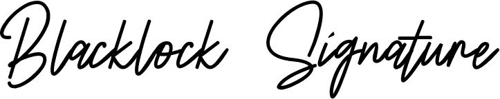BlacklockSignature font