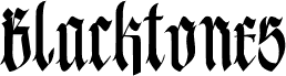 Preview of the Blacktones personal use font