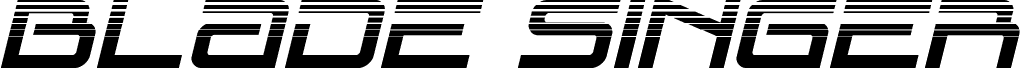 Blade Singer Halftone Italic
