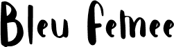 Bleu Femee Free Font Regular