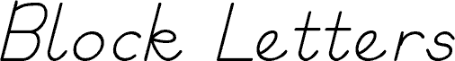 Block Letters Tryout