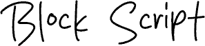 Block Script font
