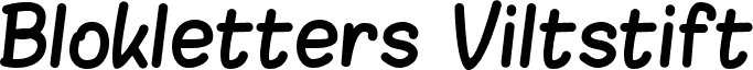 Blokletters Viltstift